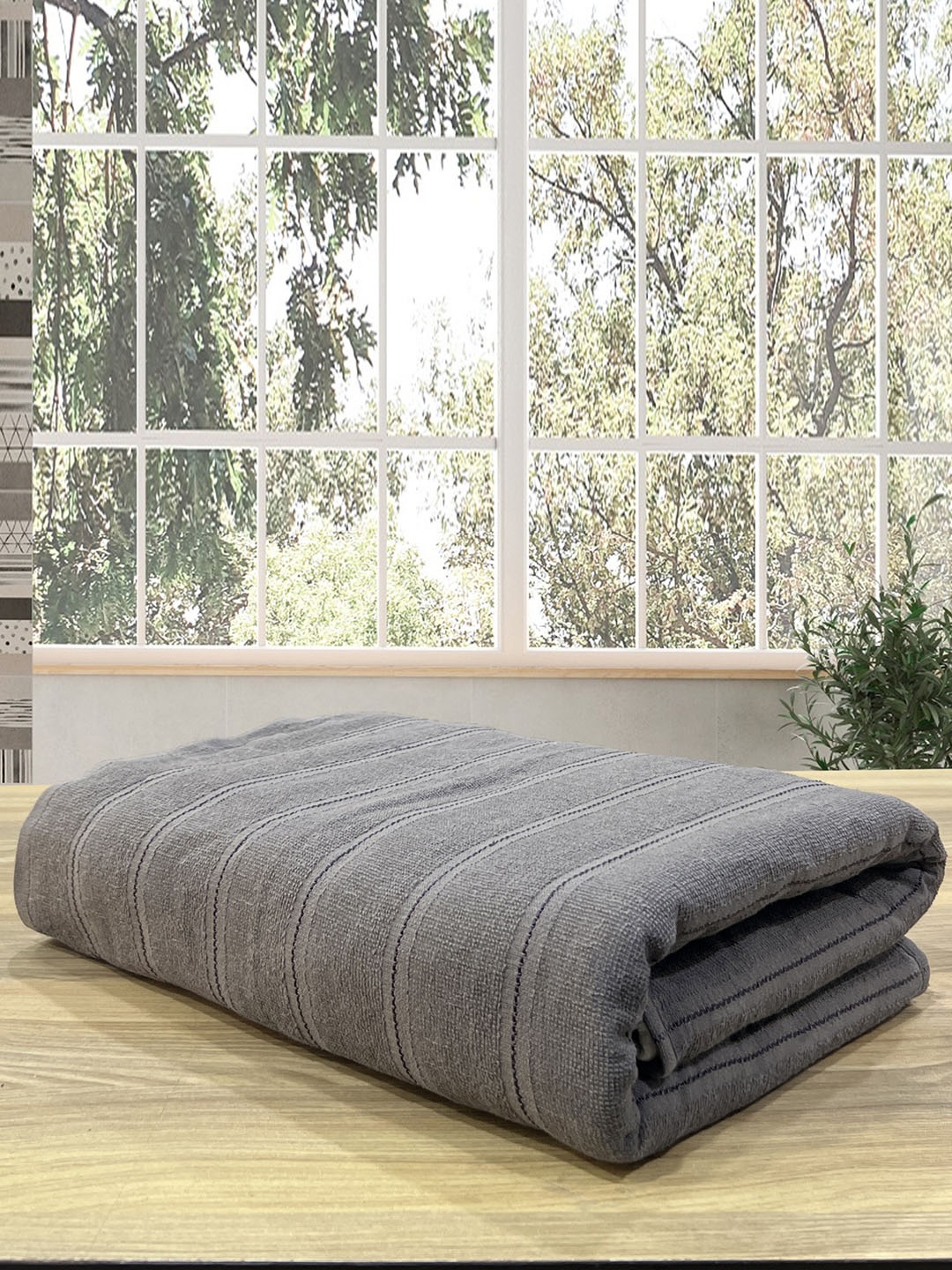 

LABHAM Grey Cotton Bath Towels