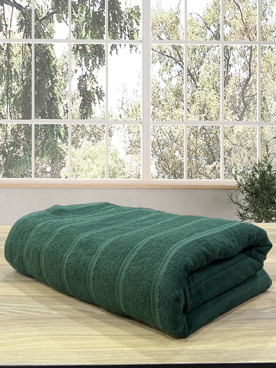 

LABHAM Green Cotton Bath Towels