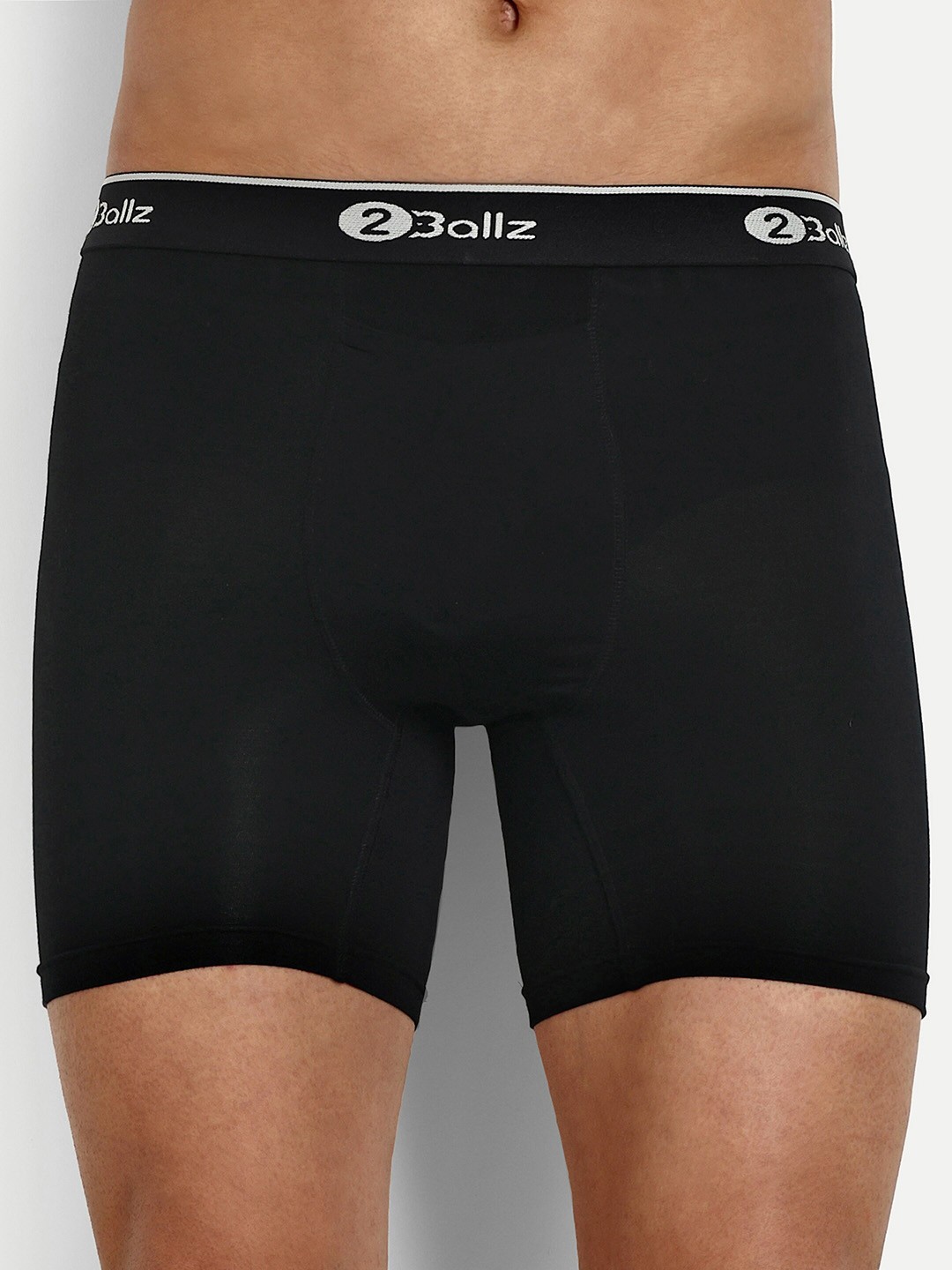 

2BALLZ Mid-Rise Horizontal Fly Opening Breathability Trunk B-1-2BRT, Black
