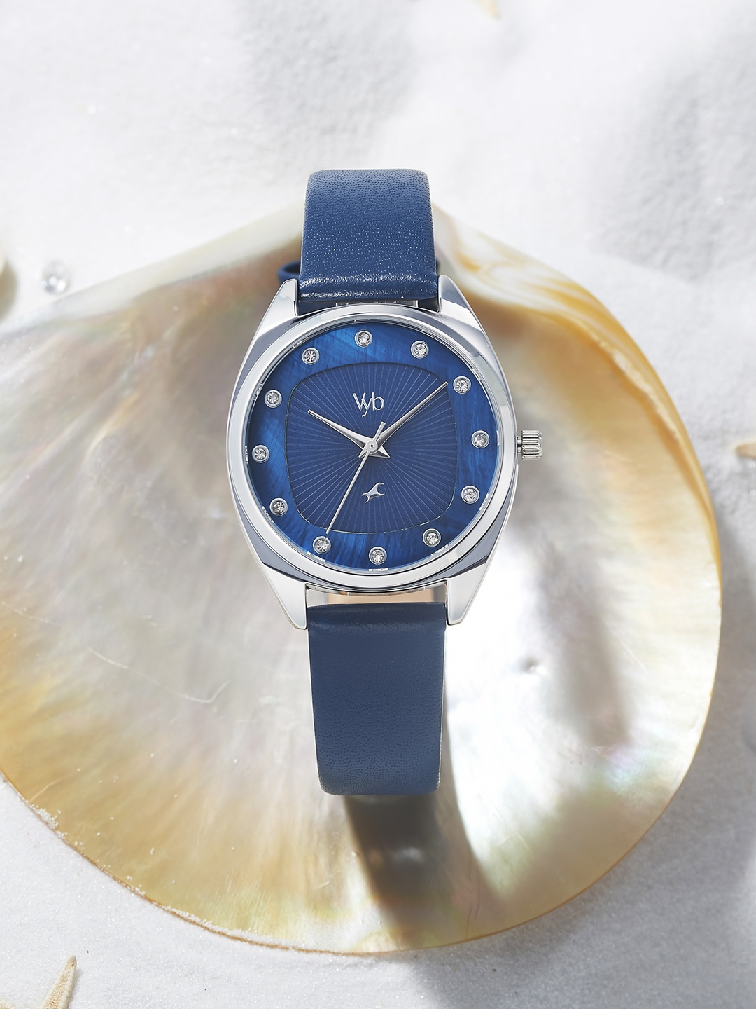 

Fastrack Vyb Spotlight Women Brass Embellished Wrap Around Straps Analogue Watch FV60023SL02W, Blue