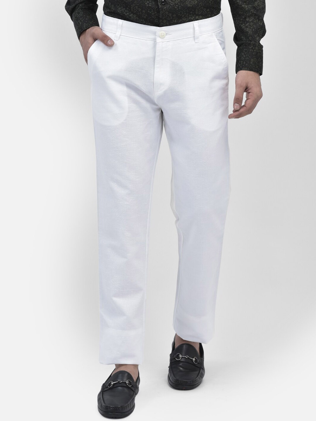 

Crimsoune Club Men Slim Fit Trousers, White