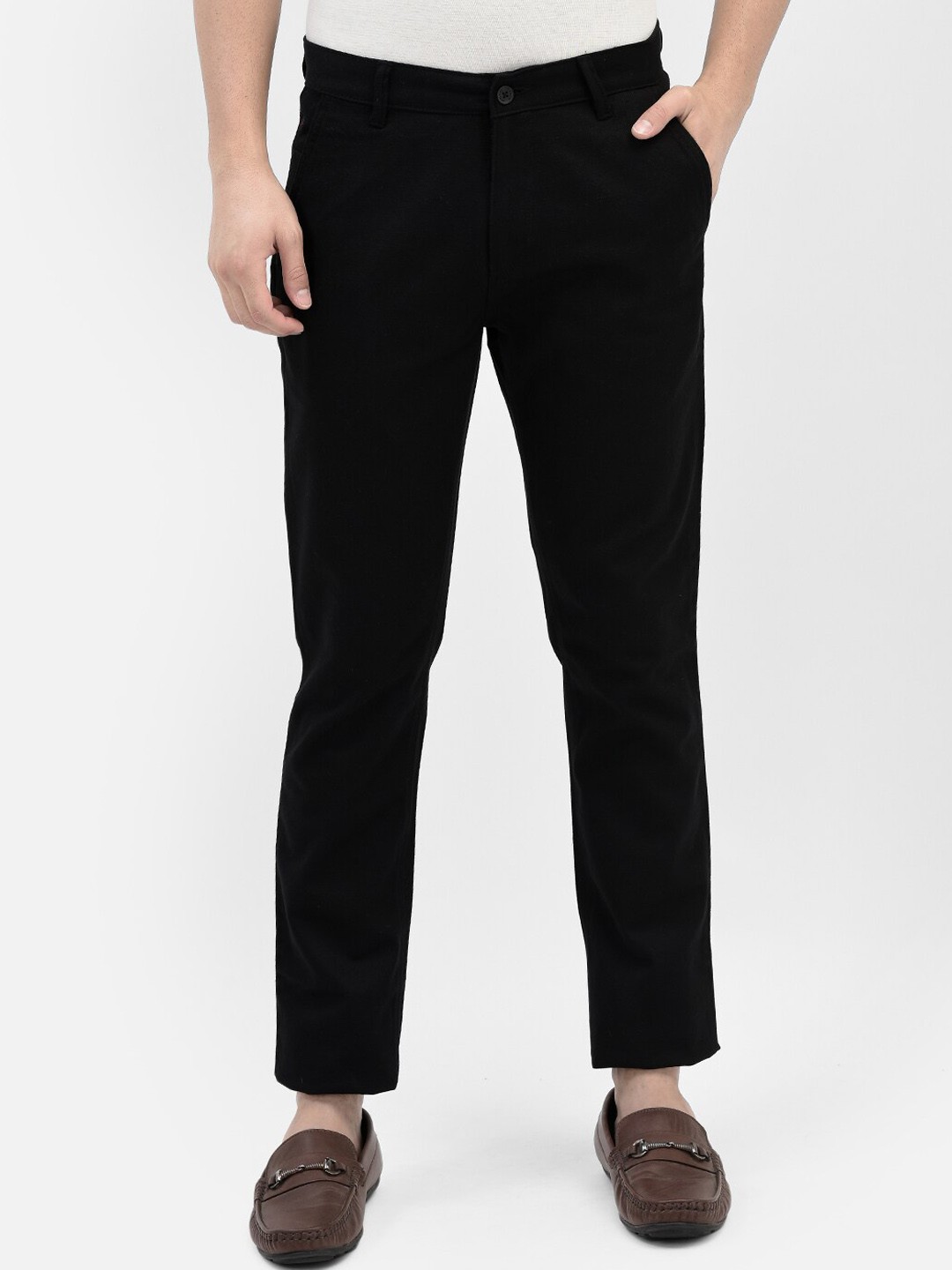 

Crimsoune Club Original Slim Fit Cotton Regular Trouser, Black