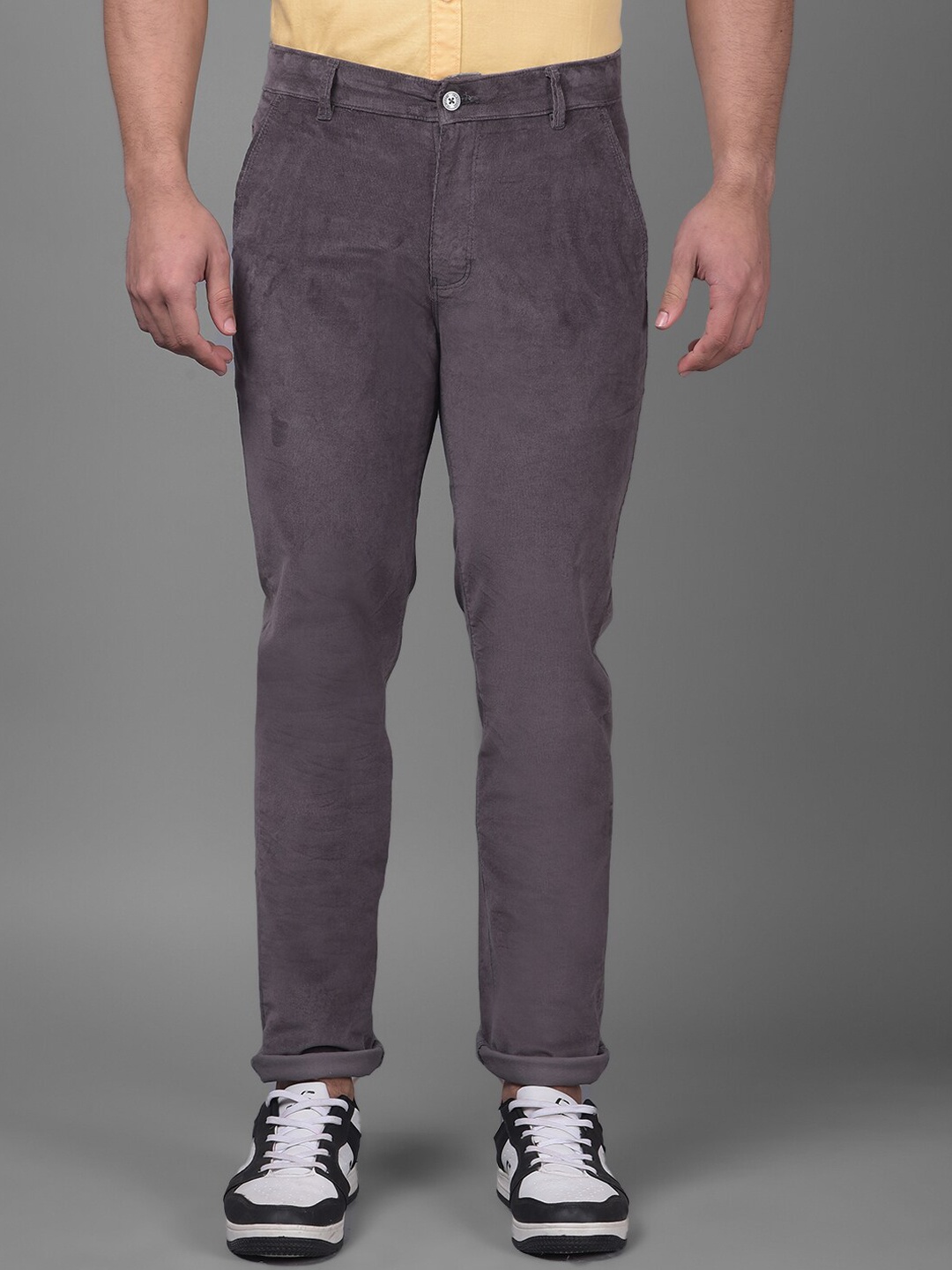 

Crimsoune Club Men Cotton Trousers, Grey
