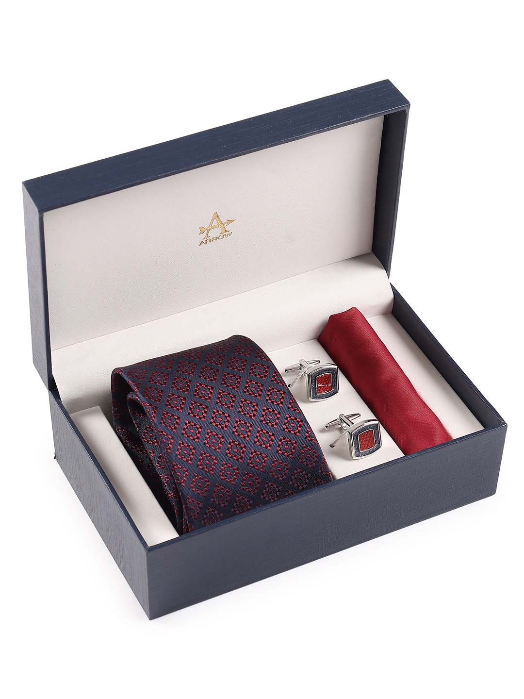 

Arrow Men Woven Design Accessory Gift Set, Maroon