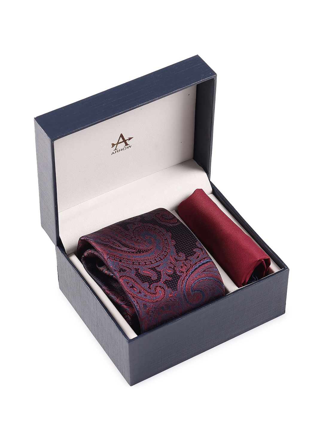 

Arrow Men Woven Design Accessory Gift Set, Maroon