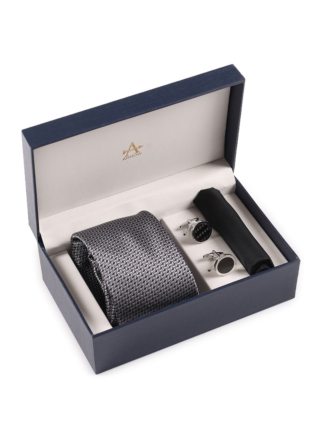 

Arrow Men Woven Design Accessory Gift Set, Grey