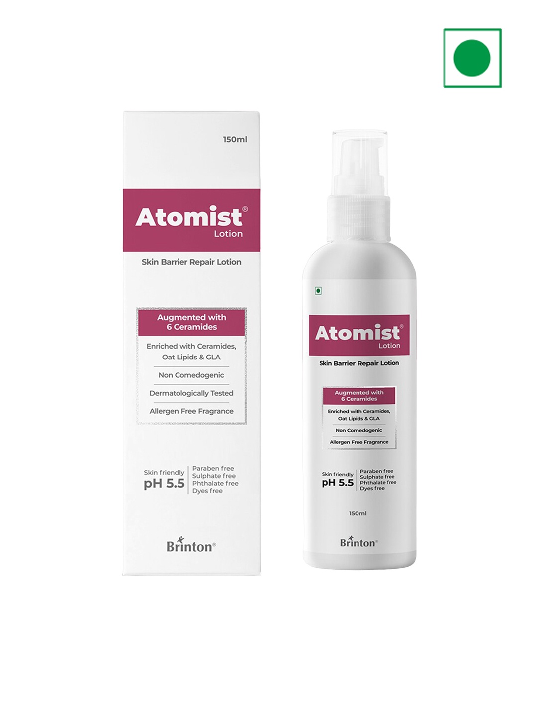 

Brinton Atomist Skin Barrier Repair Body Lotion with Ceramides & Oat Lipids - 150 ml, White