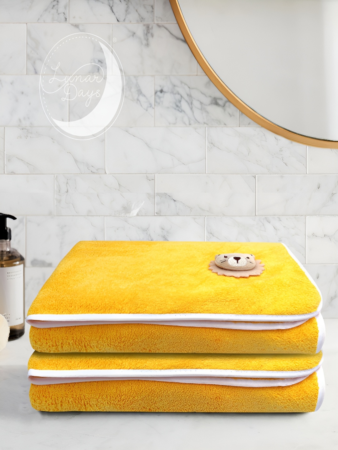 

Lunar Days Yellow 2 Pieces Bath Towel