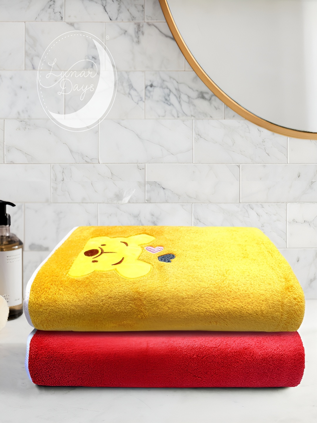 

Lunar Days Yellow & Red 2 Pieces Bath Towel