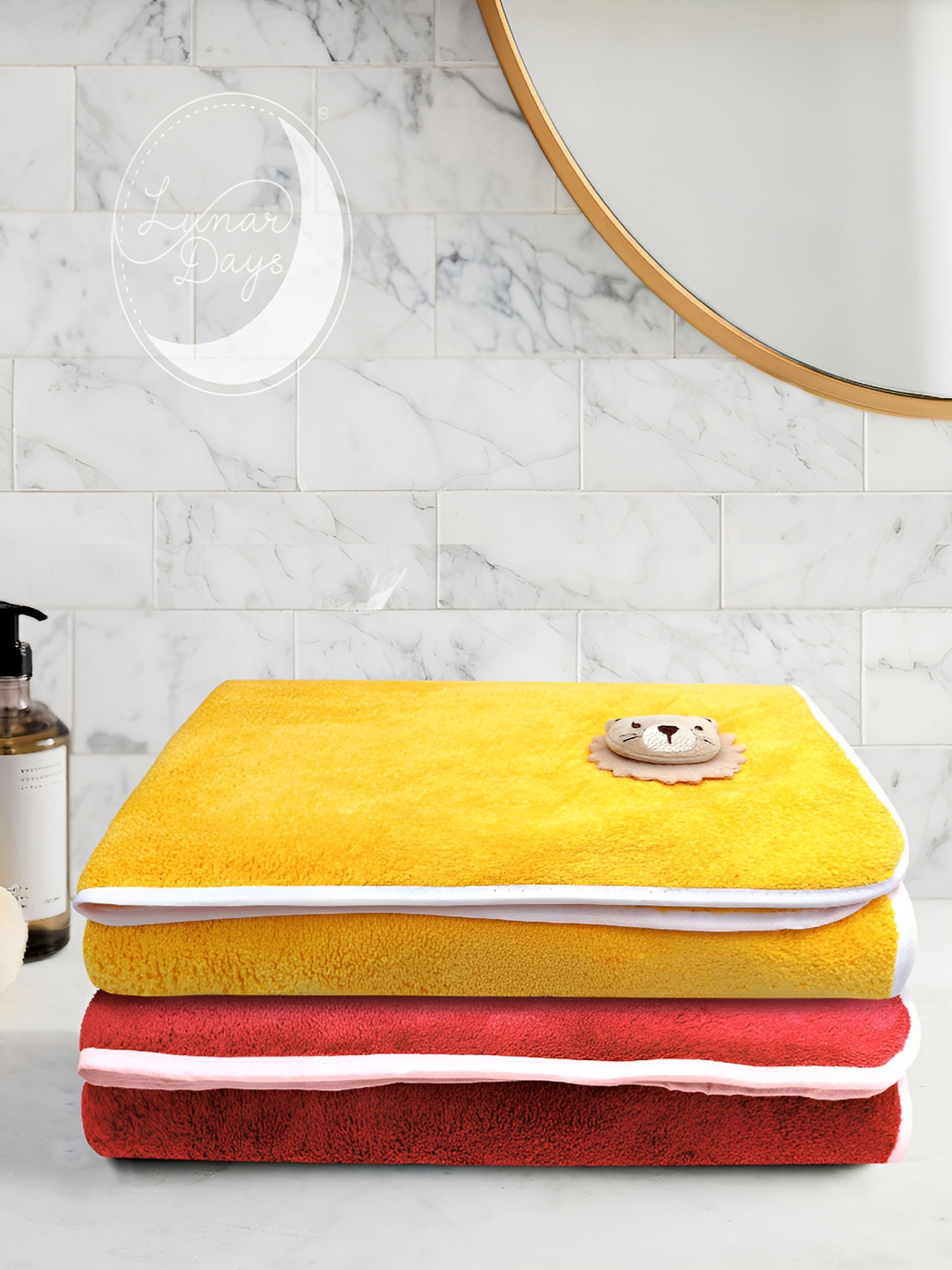 

Lunar Days Yellow & Red 2 Pieces Bath Towel