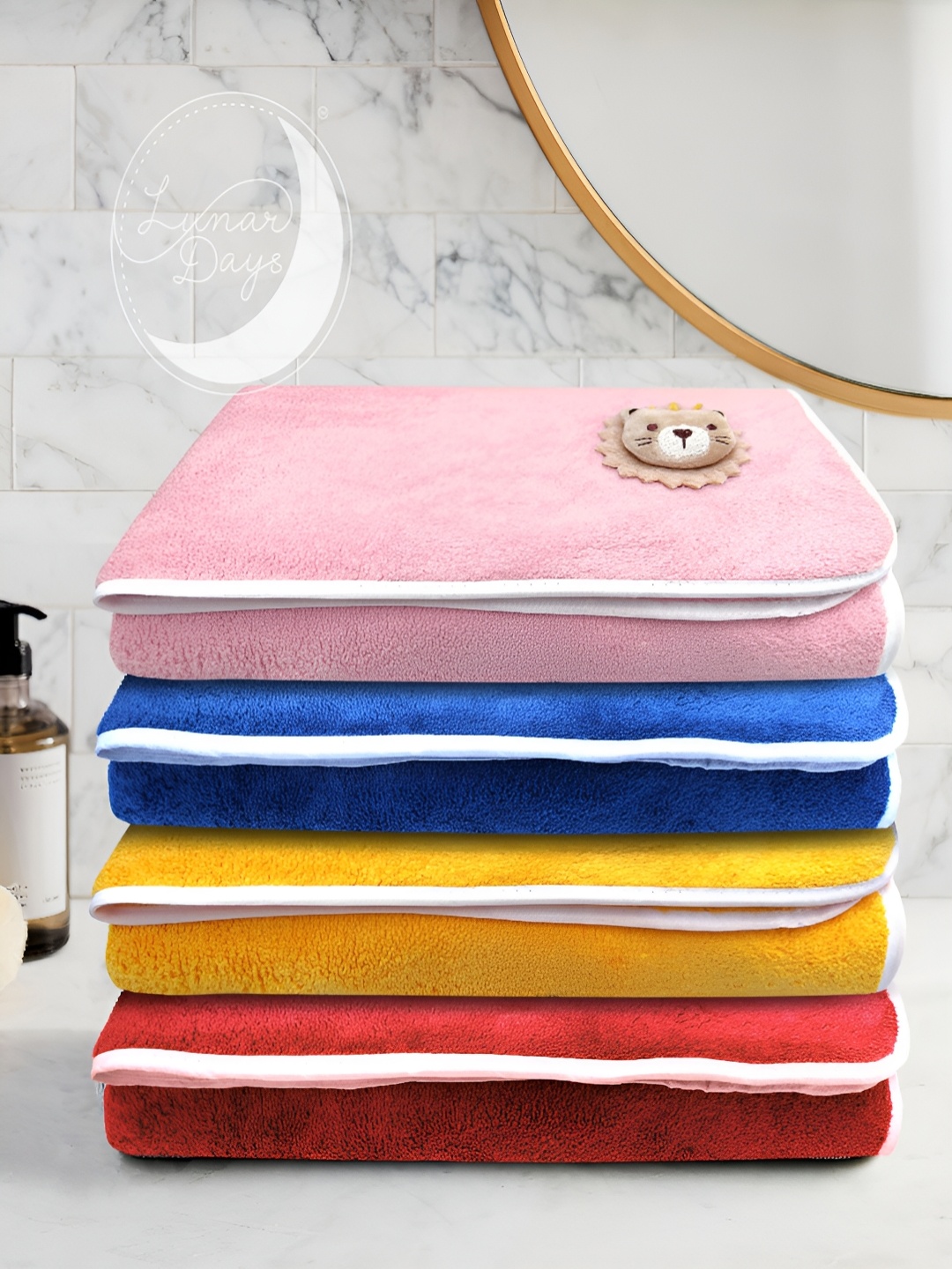 

Lunar Days Pink & Blue 4 Pieces Bath Towel
