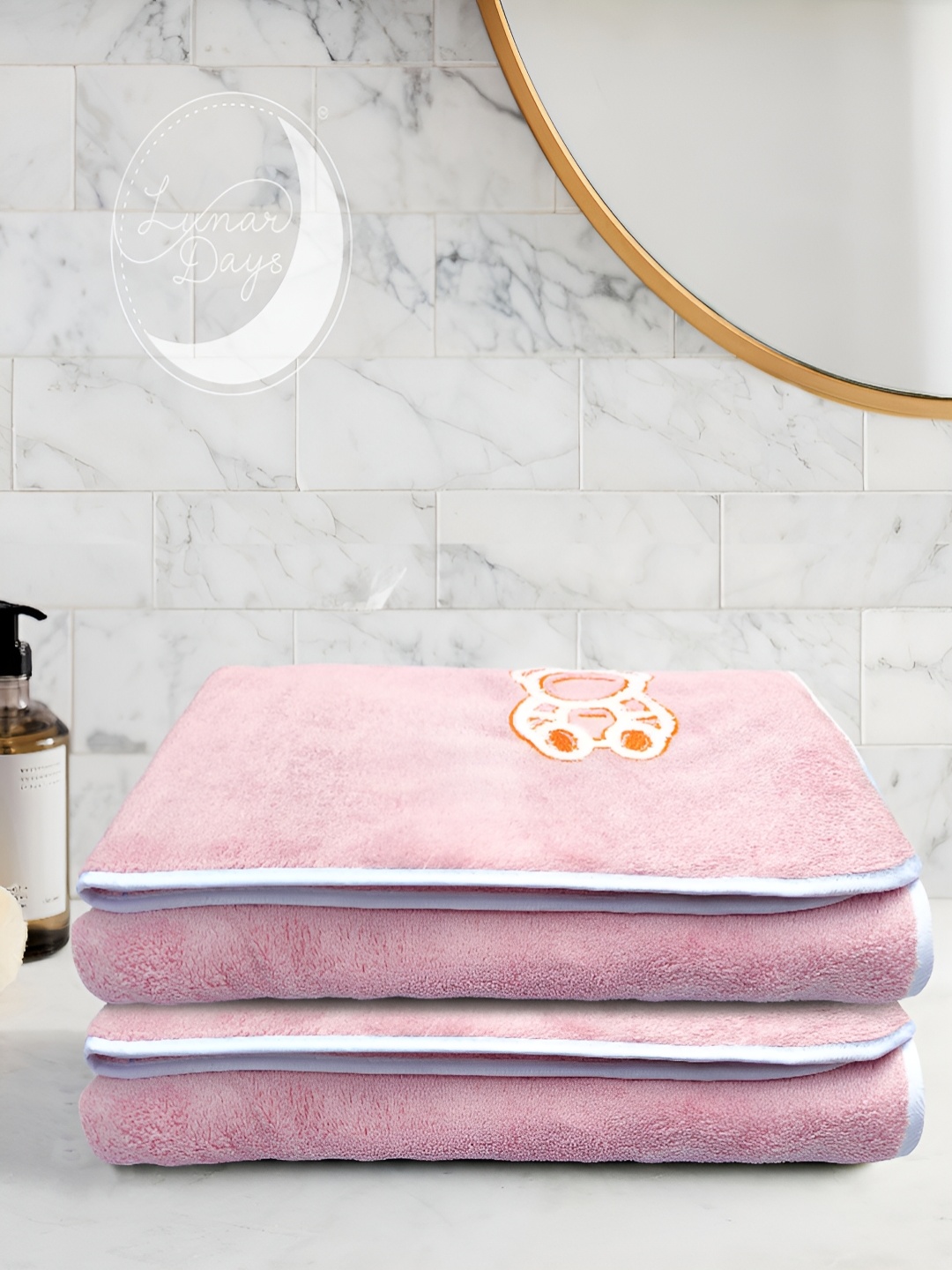 

Lunar Days Pink 2 Pieces Bath Towel