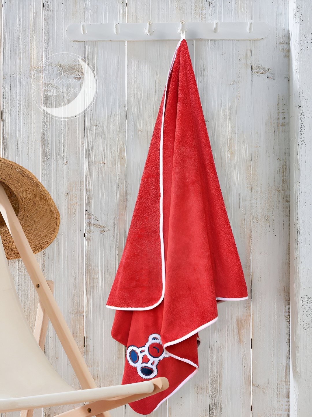 

Lunar Days Red Bath Towel