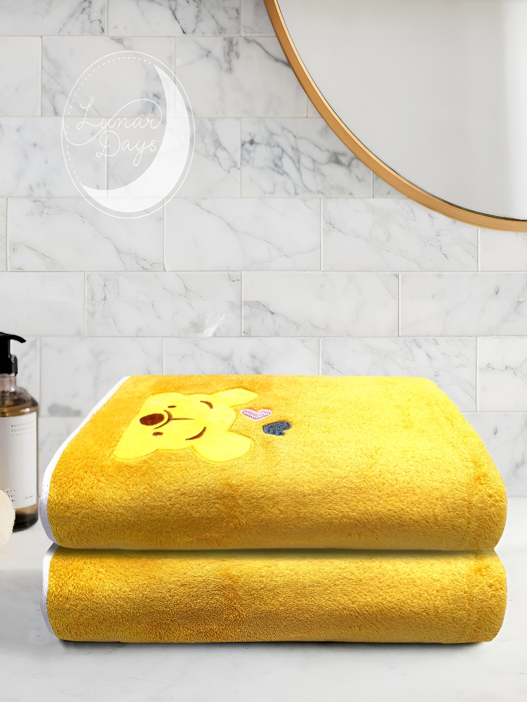 

Lunar Days Yellow 2 Pieces Bath Towel