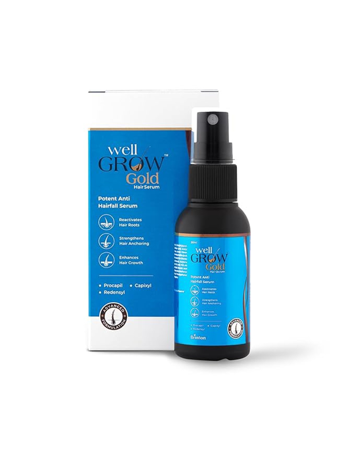 

Brinton Women WellGrow Gold Hair Serum - 30ml, White
