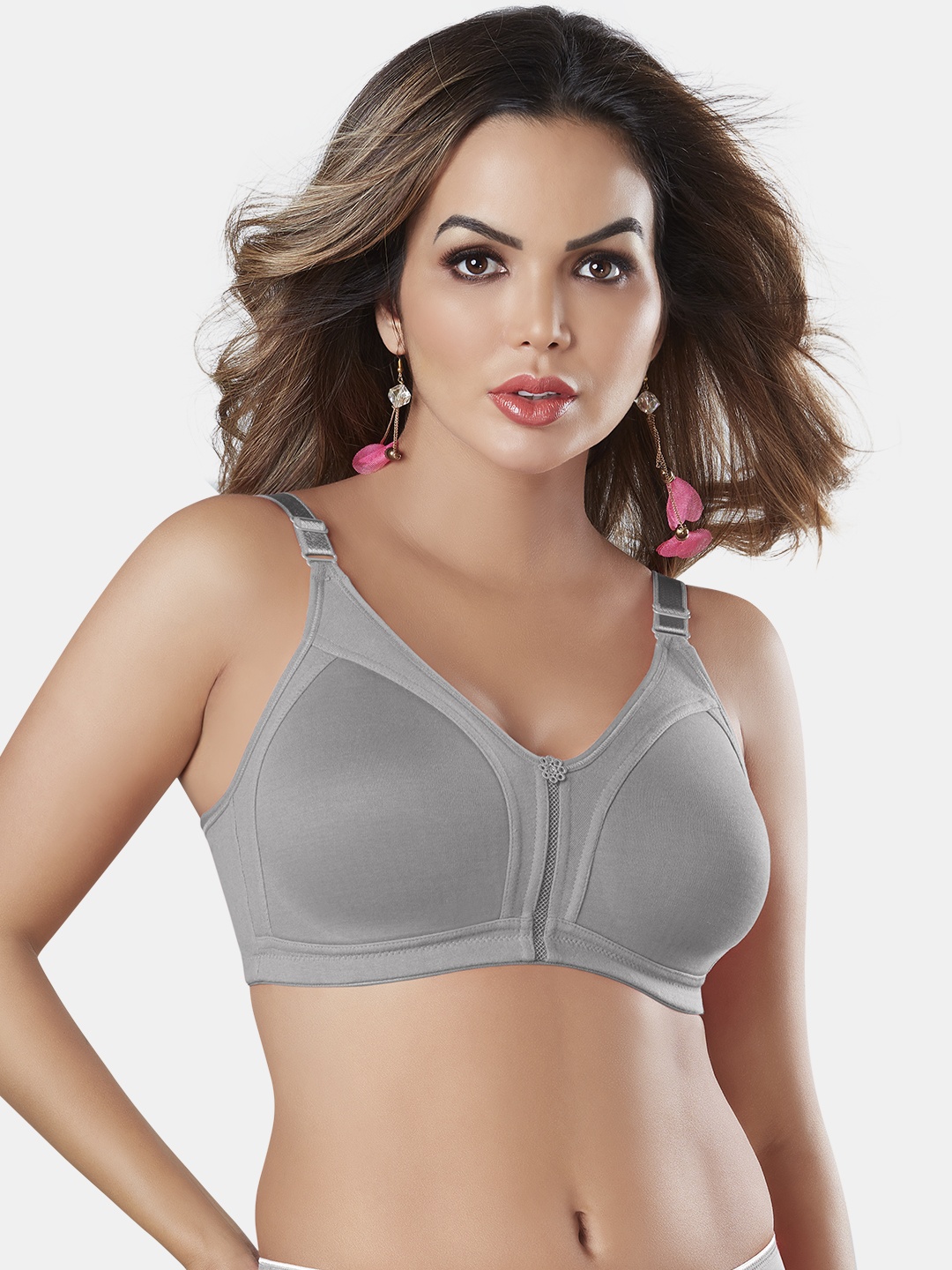 

Sonari Full Coverage Non Padded Minimizer Bra With All Day Comfort, Grey