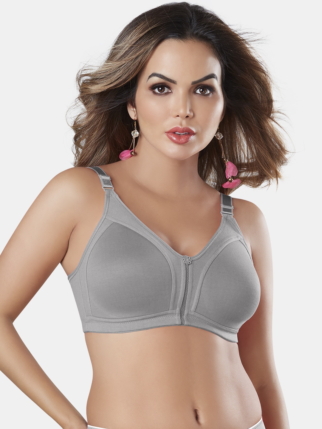 

Sonari Full Coverage Non Padded Minimizer Bra With All Day Comfort, Grey
