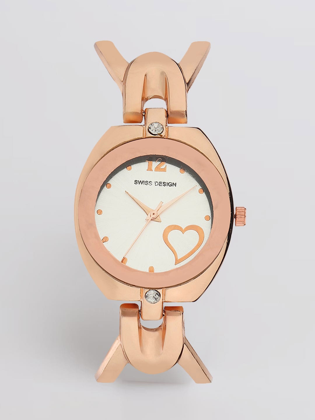 

Swiss Design Women Textured Dial & Bracelet Style Straps Analogue Watch SDWatch24-WF3, White