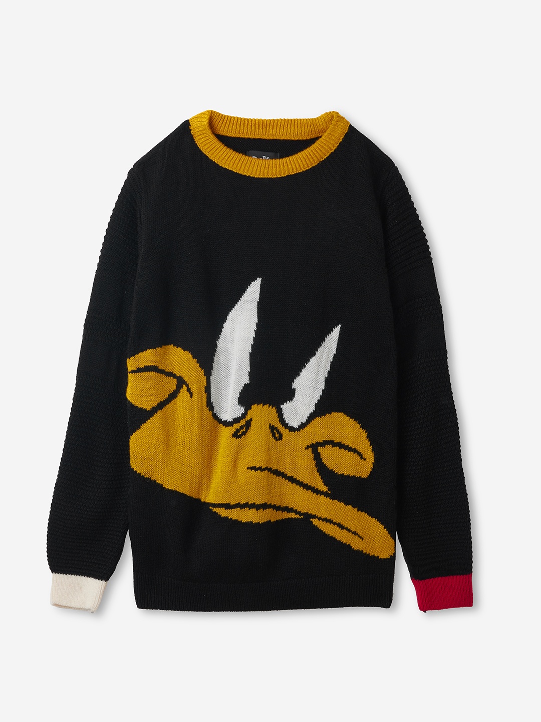

The Souled Store Boys Printed Round Neck Long Sleeves Pullover, Black