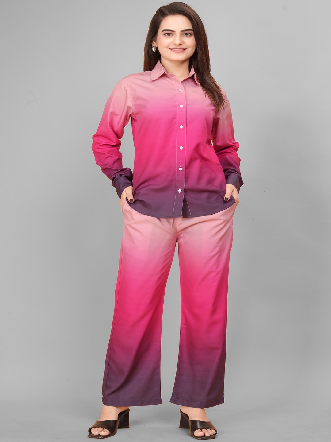 

Kandora Ombre Shirt & Trousers, Pink