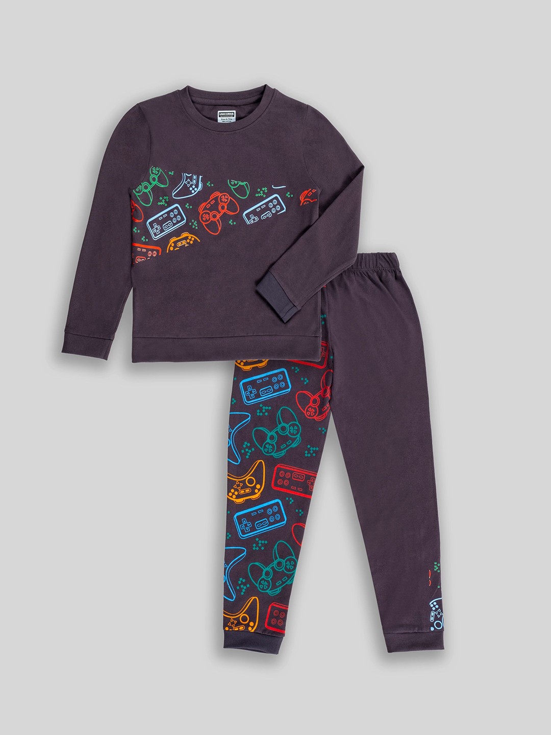 

BAESD Kids Printed Pure Cotton Night Suits, Blue