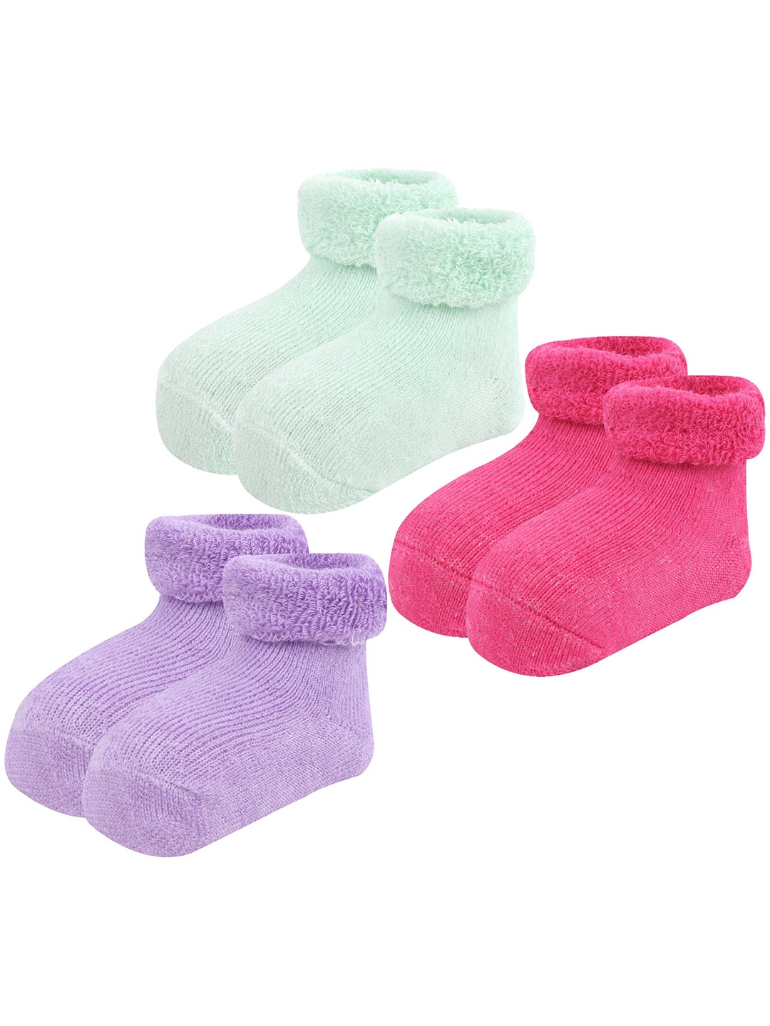 

BAESD Infants Pack Of 3 Breathable Ankle Length Socks, Pink