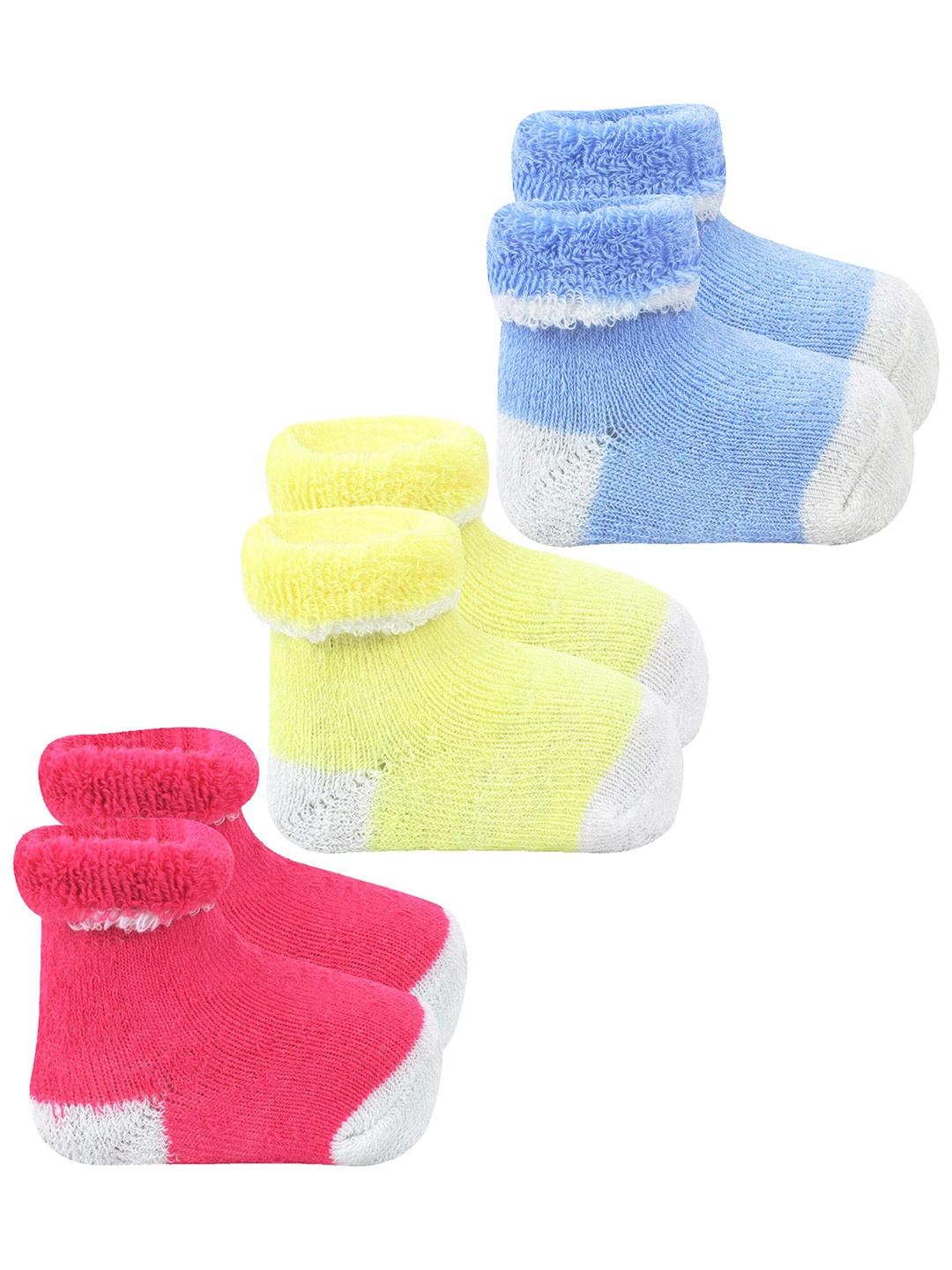 

BAESD Infants Pack Of 3 Ankle Length Socks, Yellow