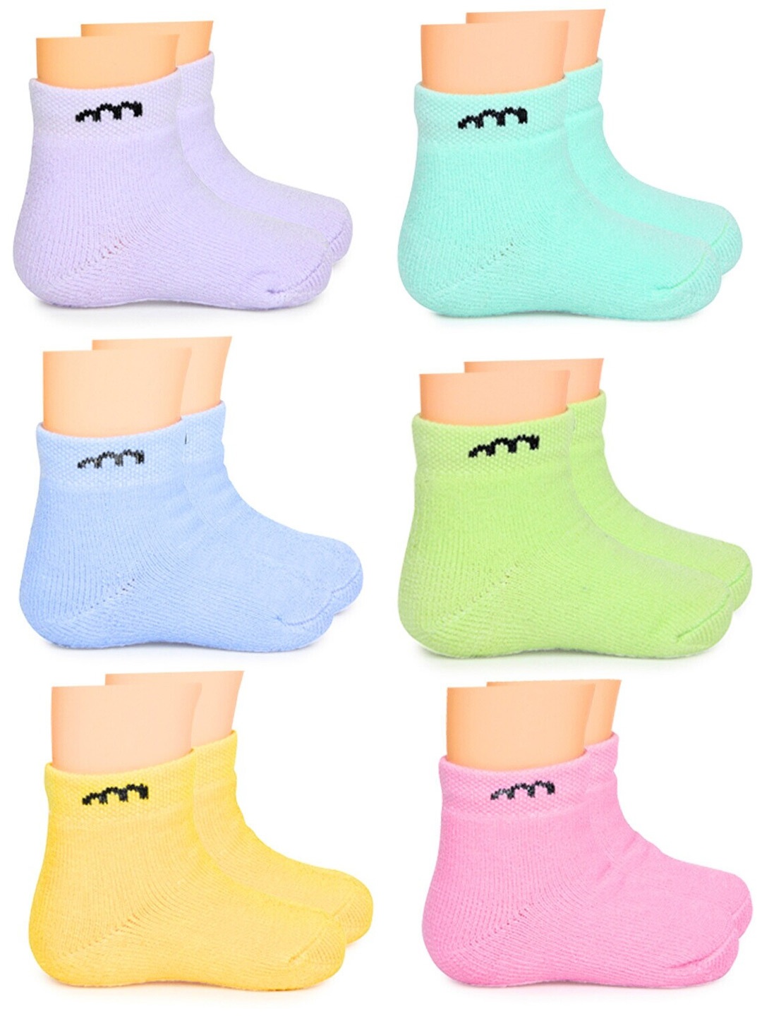 

BAESD Infants Pack Of 6 Ankle Length Socks, Green
