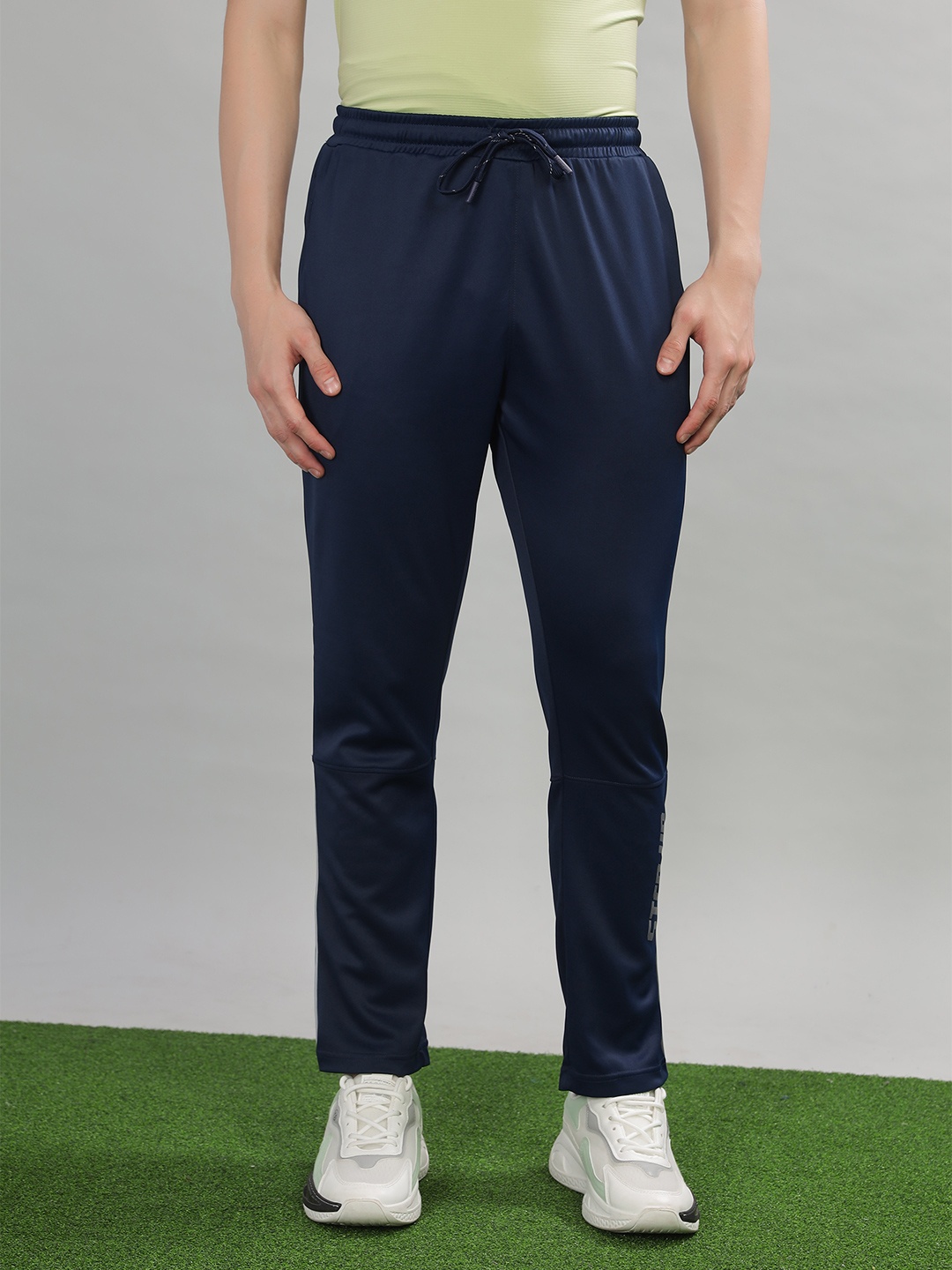 

Force NXT Men Mid-Rise Anti Viral Anti Odour Cool Track Pants, Blue