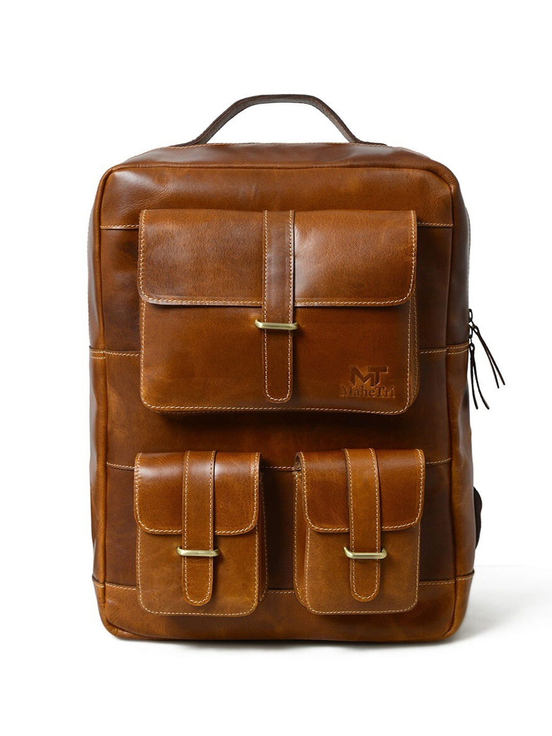 

MaheTri Leather Backpack, Tan