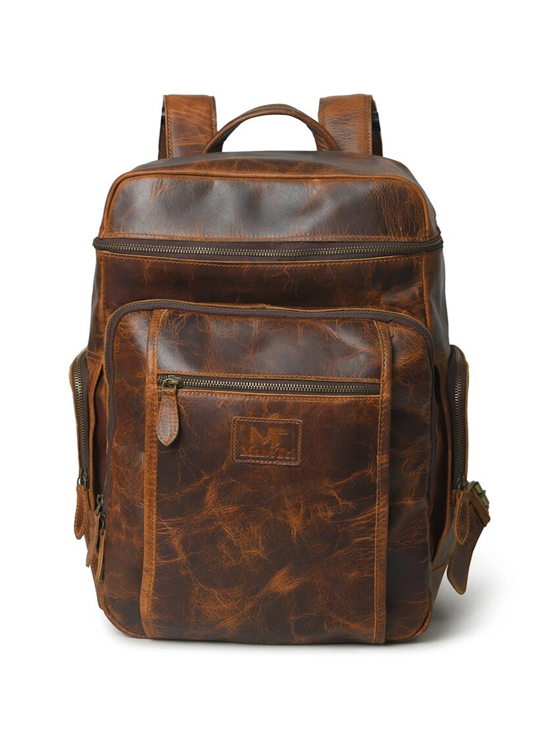 

MaheTri Leather Backpack, Brown