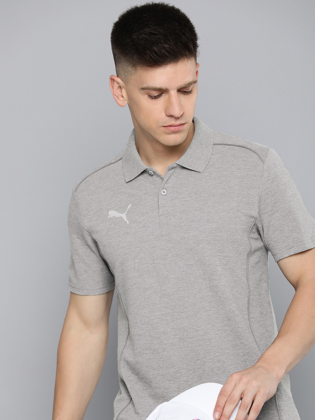 

Puma teamFINAL dryCELL Polo Collar Football T-shirt, Grey