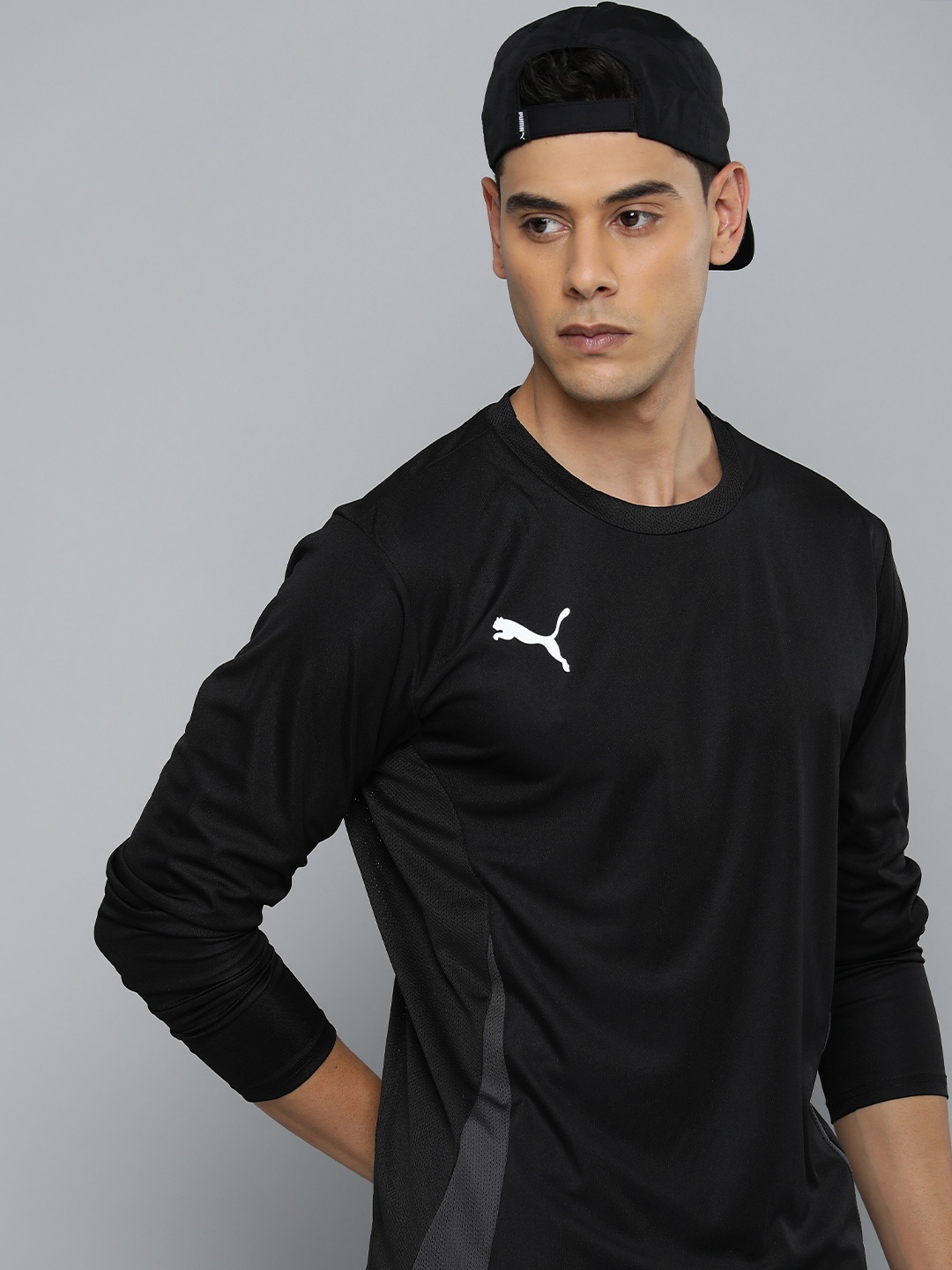 

Puma Men teamGOAL Long Sleeve Football Jersey dryCELL T-shirt, Black