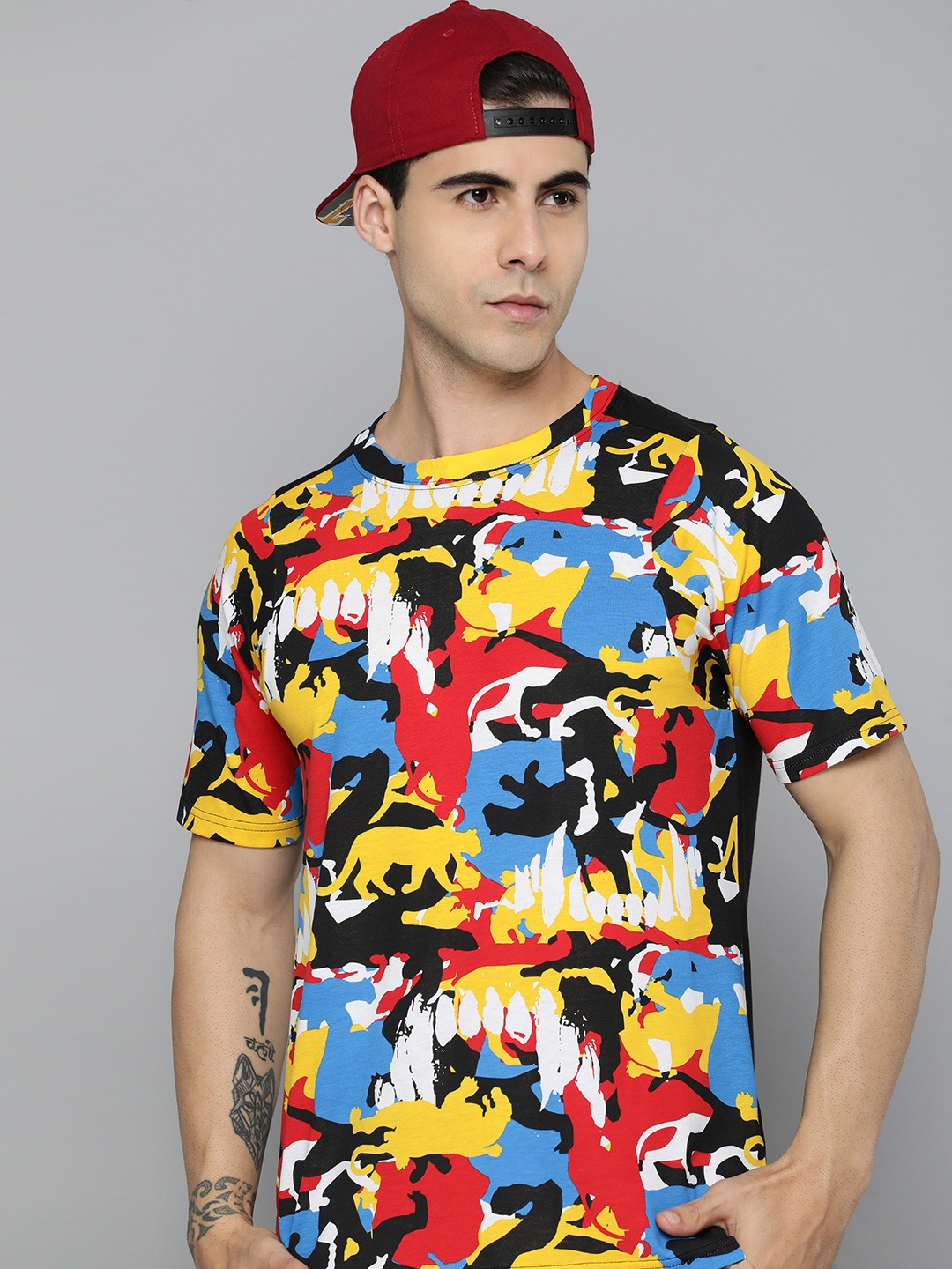 

Puma Men Winners Circle Basketball Printed T-shirt, Multi