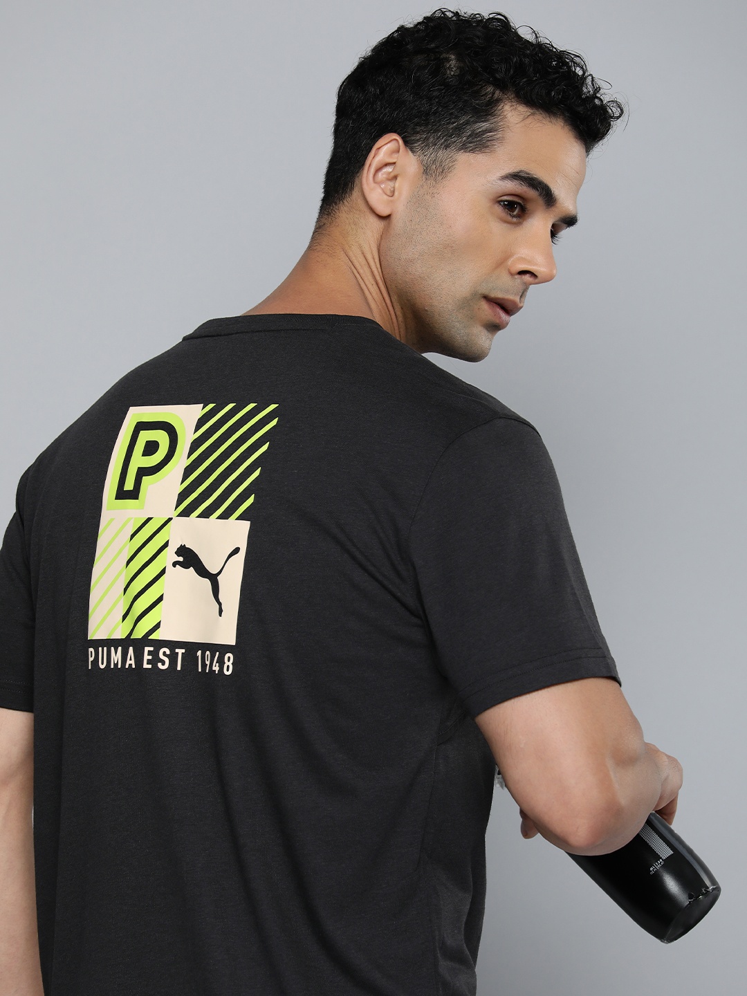 

Puma Men Brand Logo Printed M Concept Training dryCELL T-shirt, Black