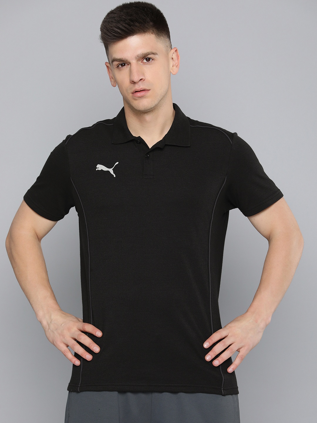 

Puma teamFINAL dryCELL Polo Collar Football T-shirt, Black