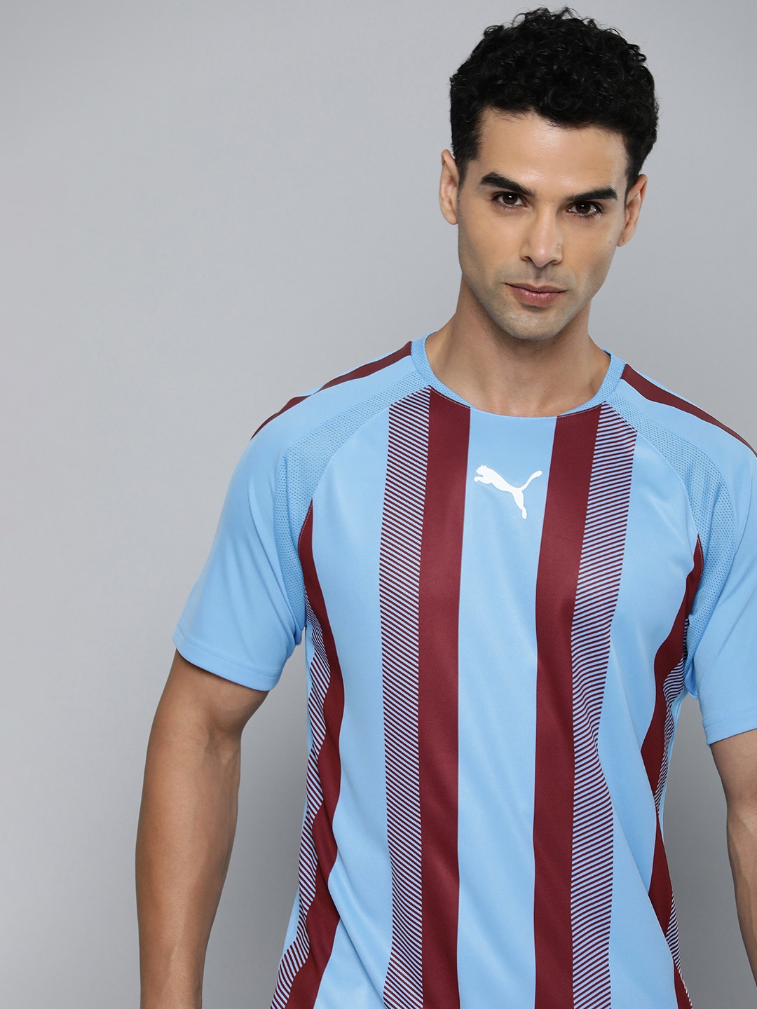 

Puma dryCELL teamLIGA Striped Football Jersey, Blue