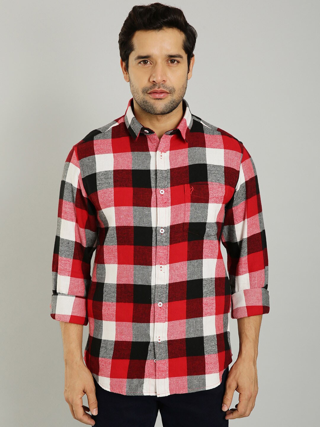 

Indian Terrain Buffalo Checks Cotton Casual Shirt, Multi