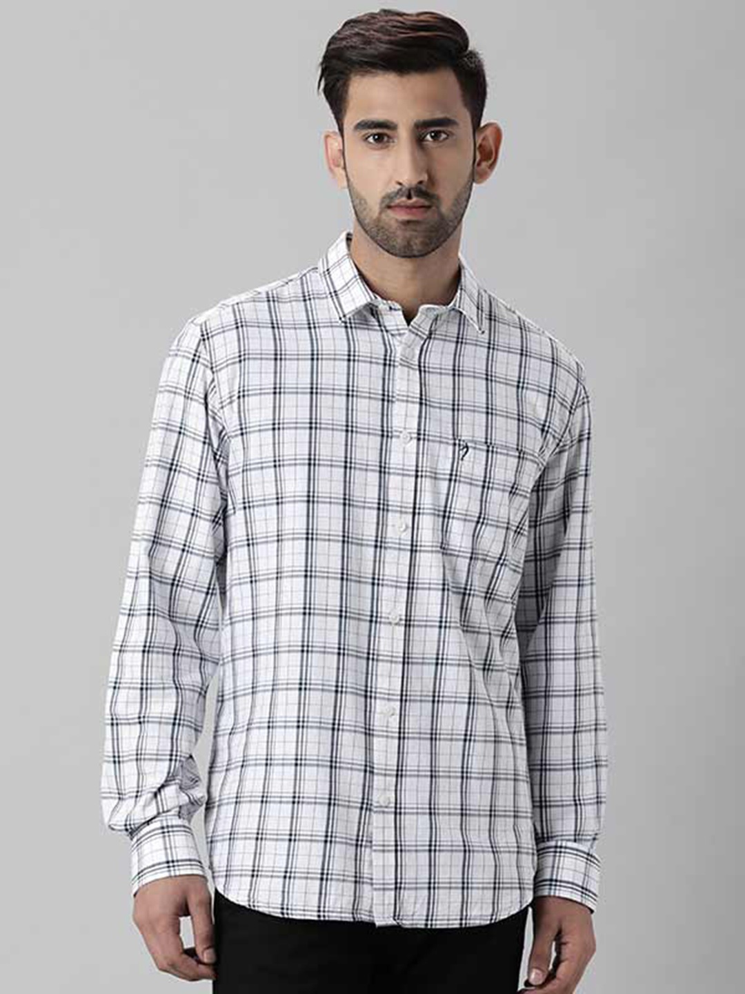 

Indian Terrain Tartan Checked Cotton Shirt, White