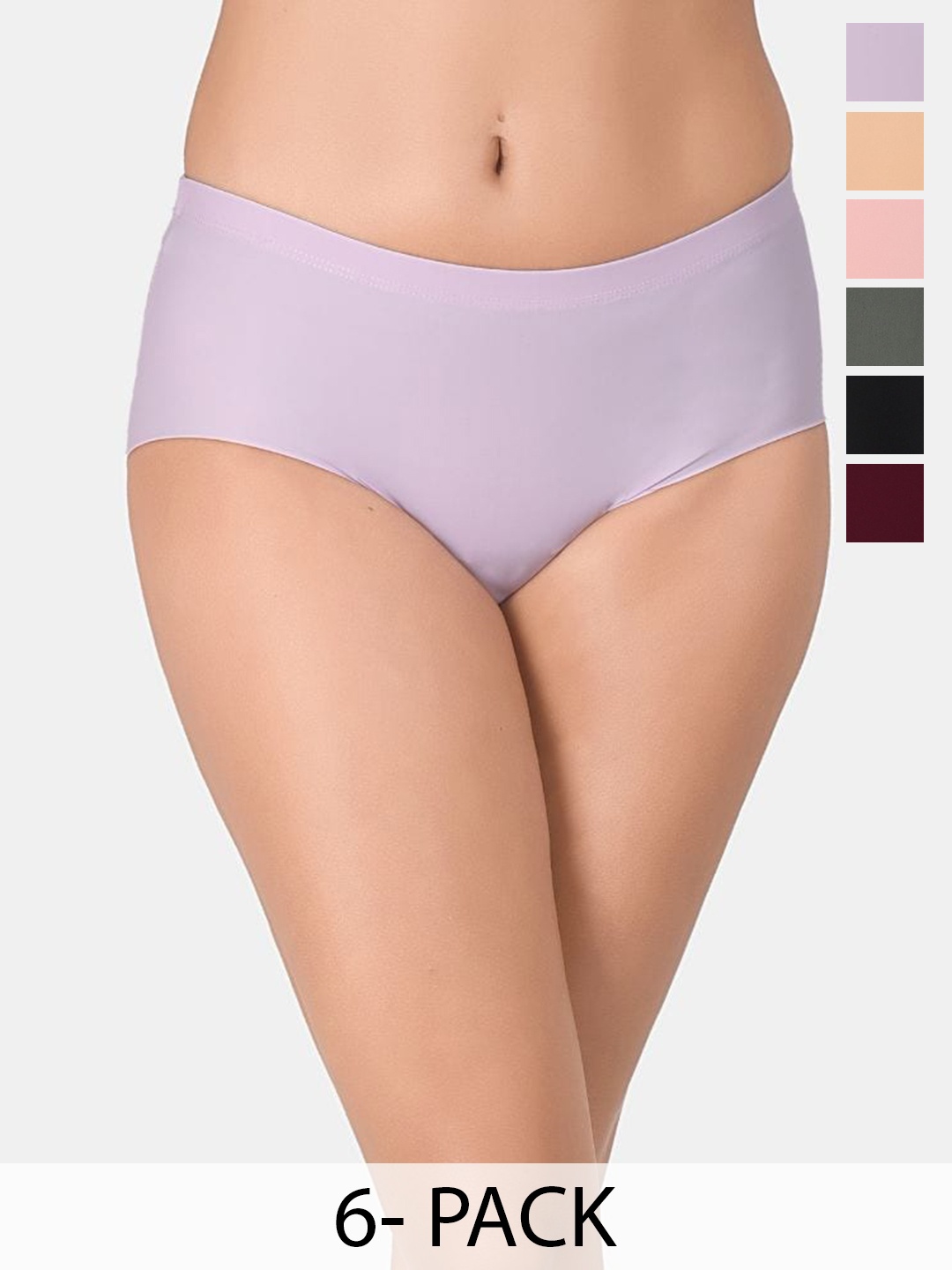 

Innocence Pack Of 6 Seamless Hipster Briefs, Lavender