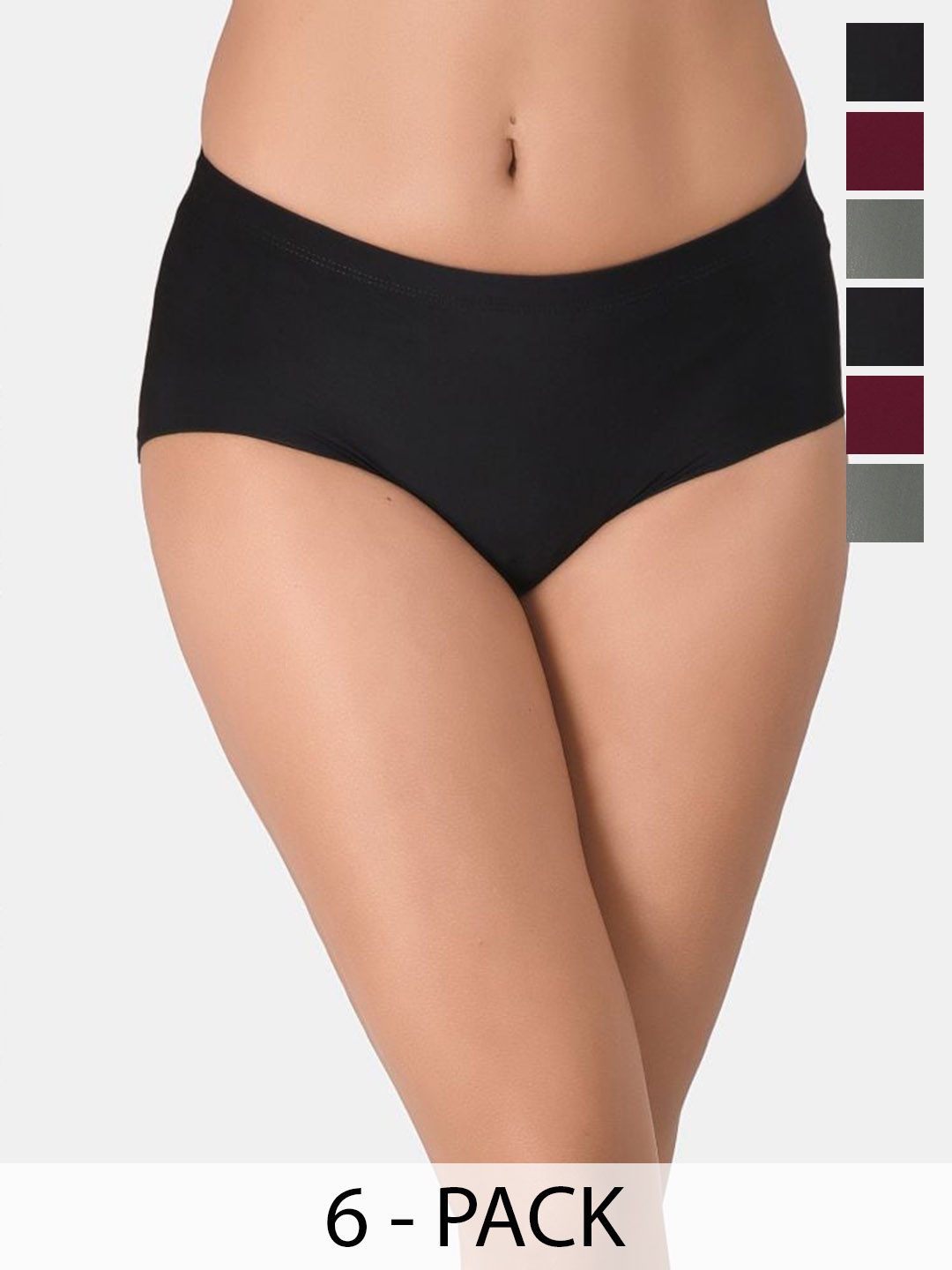 

Innocence Pack Of 6 Hipster Briefs, Olive