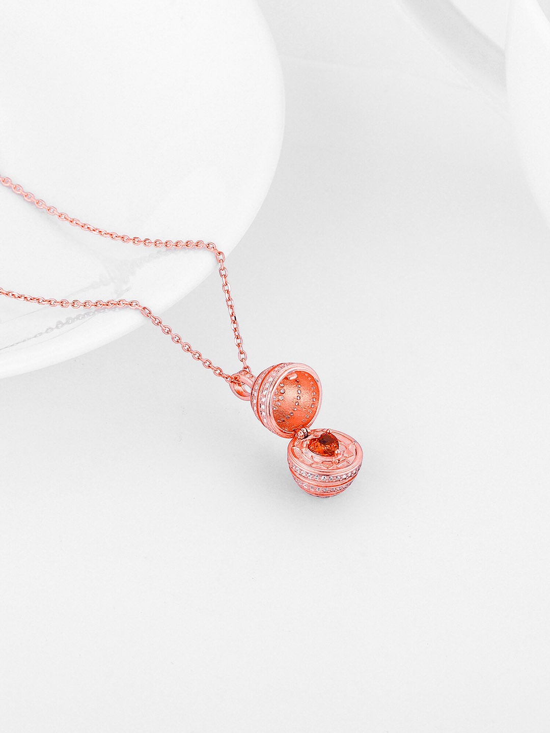 

GIVA Rose Gold-Plated Contemporary Pendants with Chains