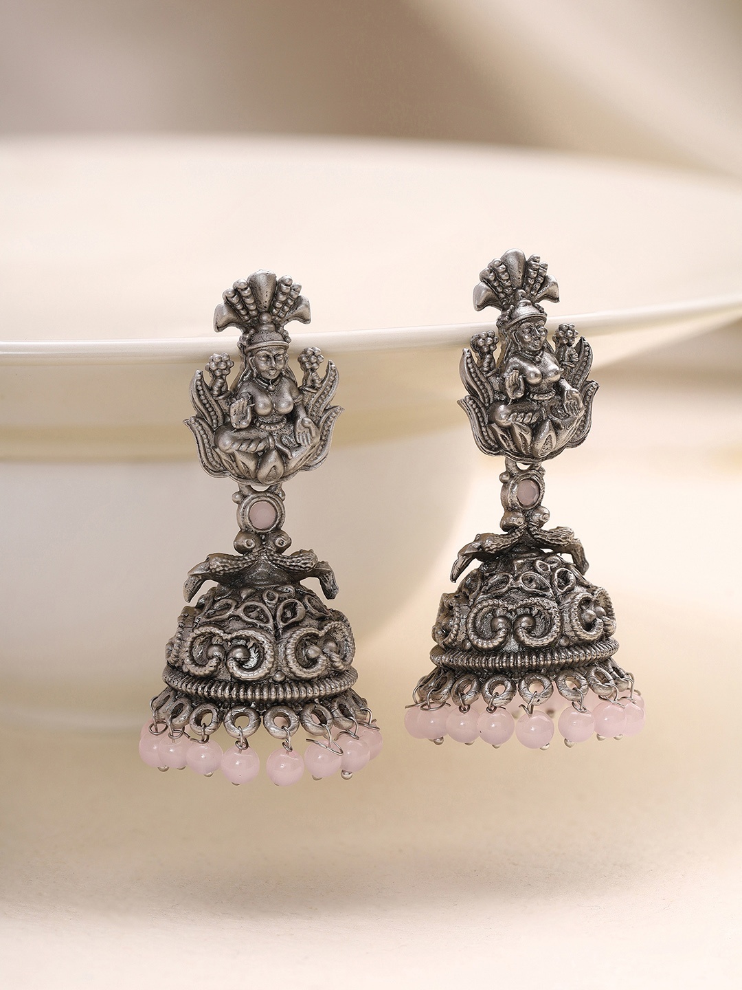 

Priyaasi Silver Plated Temple Jhumkas