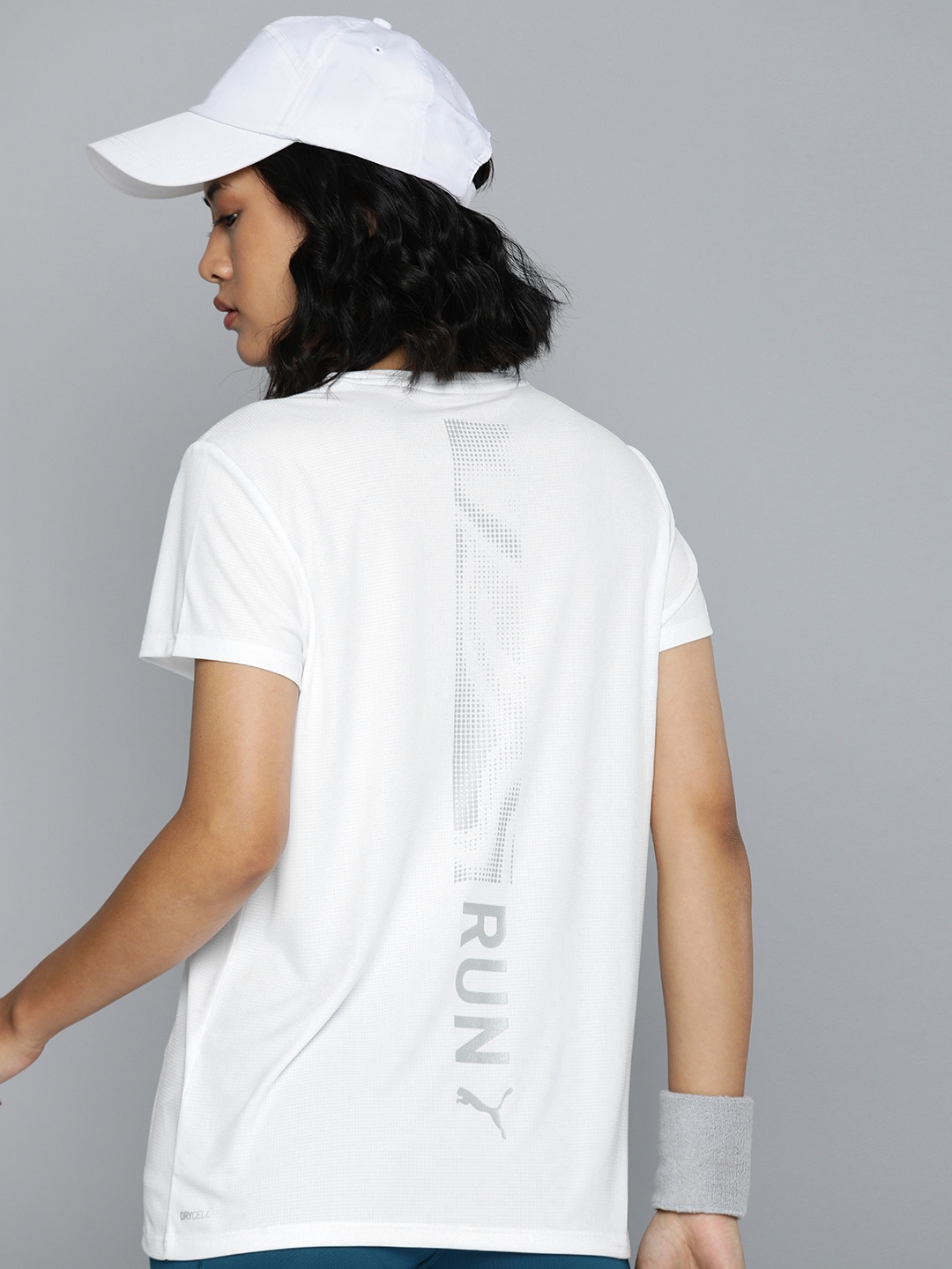 

Puma Run Fave Printed dryCELL Running T-shirt, White