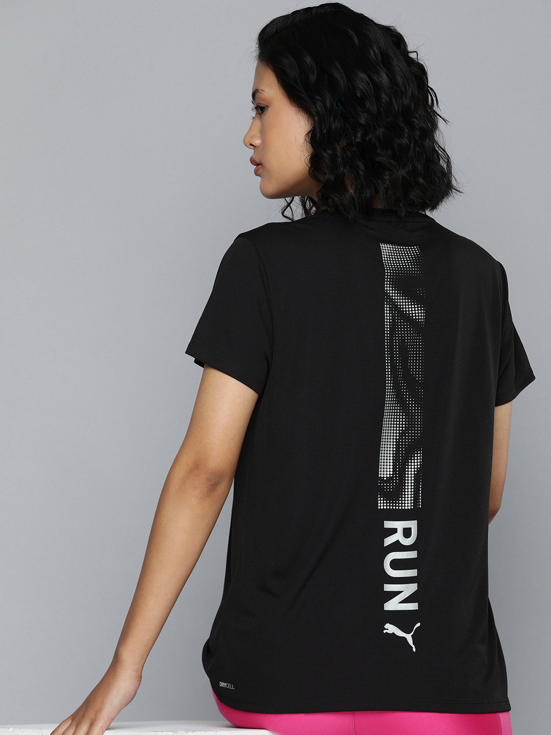 

Puma Run Fave Printed dryCELL Running T-shirt, Black