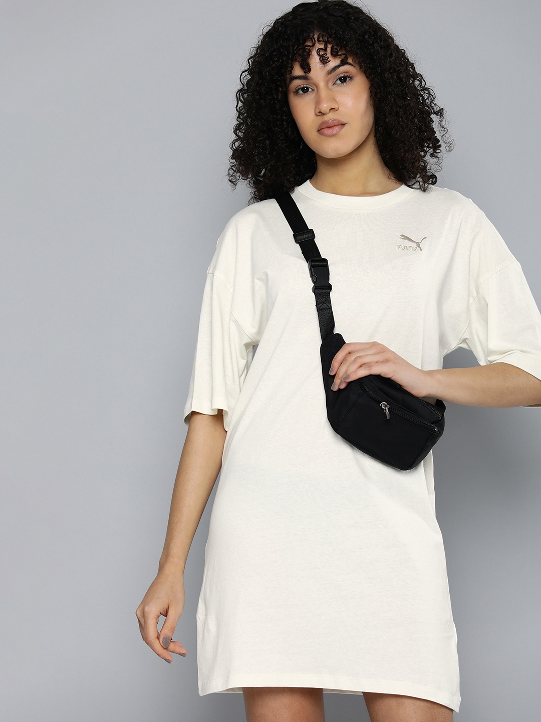 

Puma BETTER CLASSICS Pure Cotton T-shirt Dress, Off white