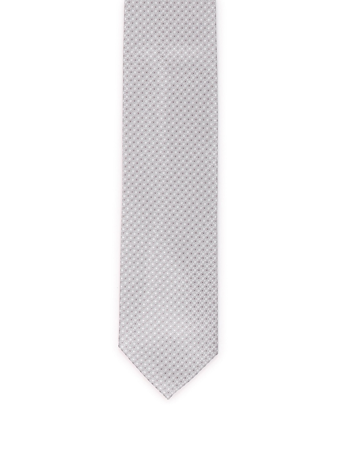 

Arrow Men Geometric Woven Design Broad Tie, Grey