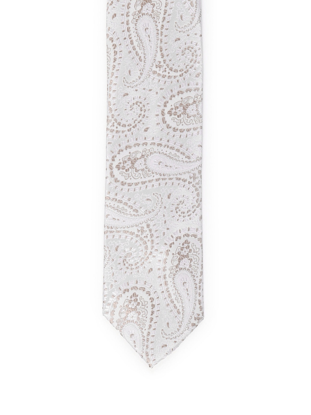 

Arrow Men Paisley Woven Design Broad Tie, Beige