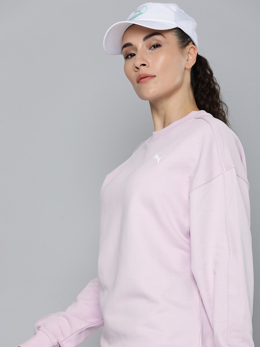 

Puma Her Comfort Fit Pure Cotton Sweatshirt, Lavender