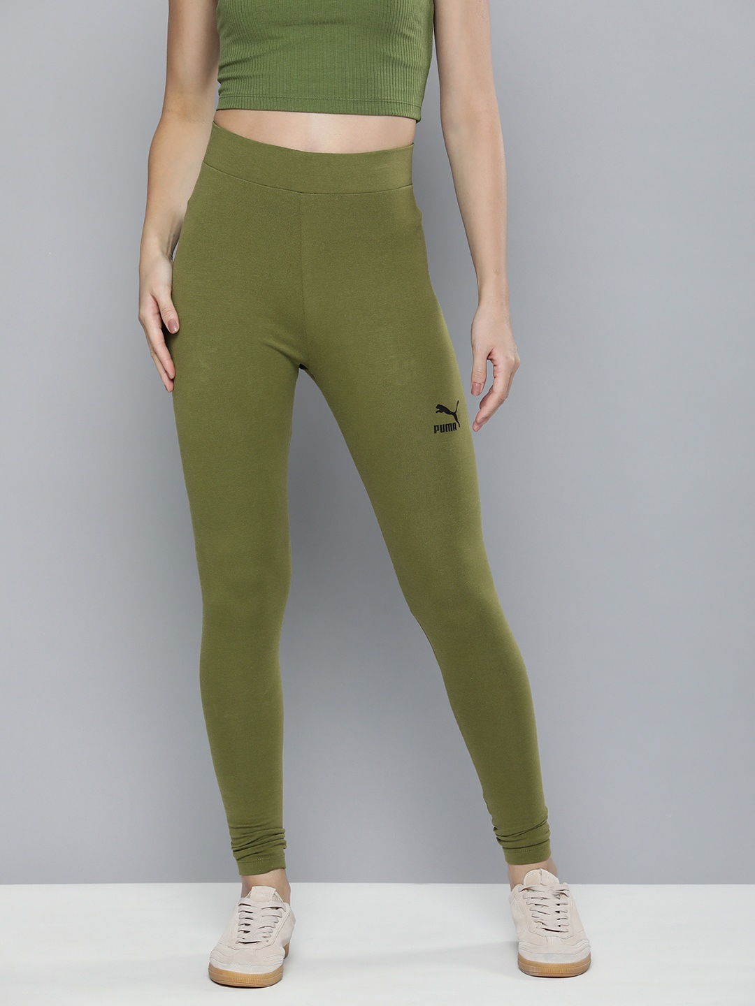 

Puma Women Classics High Waist Tights, Olive